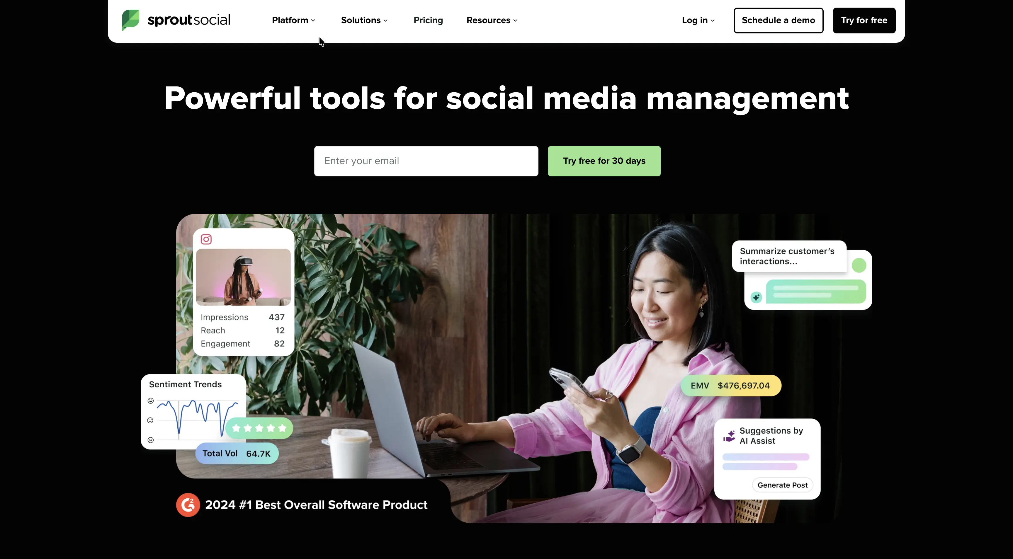 3\. Sprout Social: All-in-One Social Management + Listening