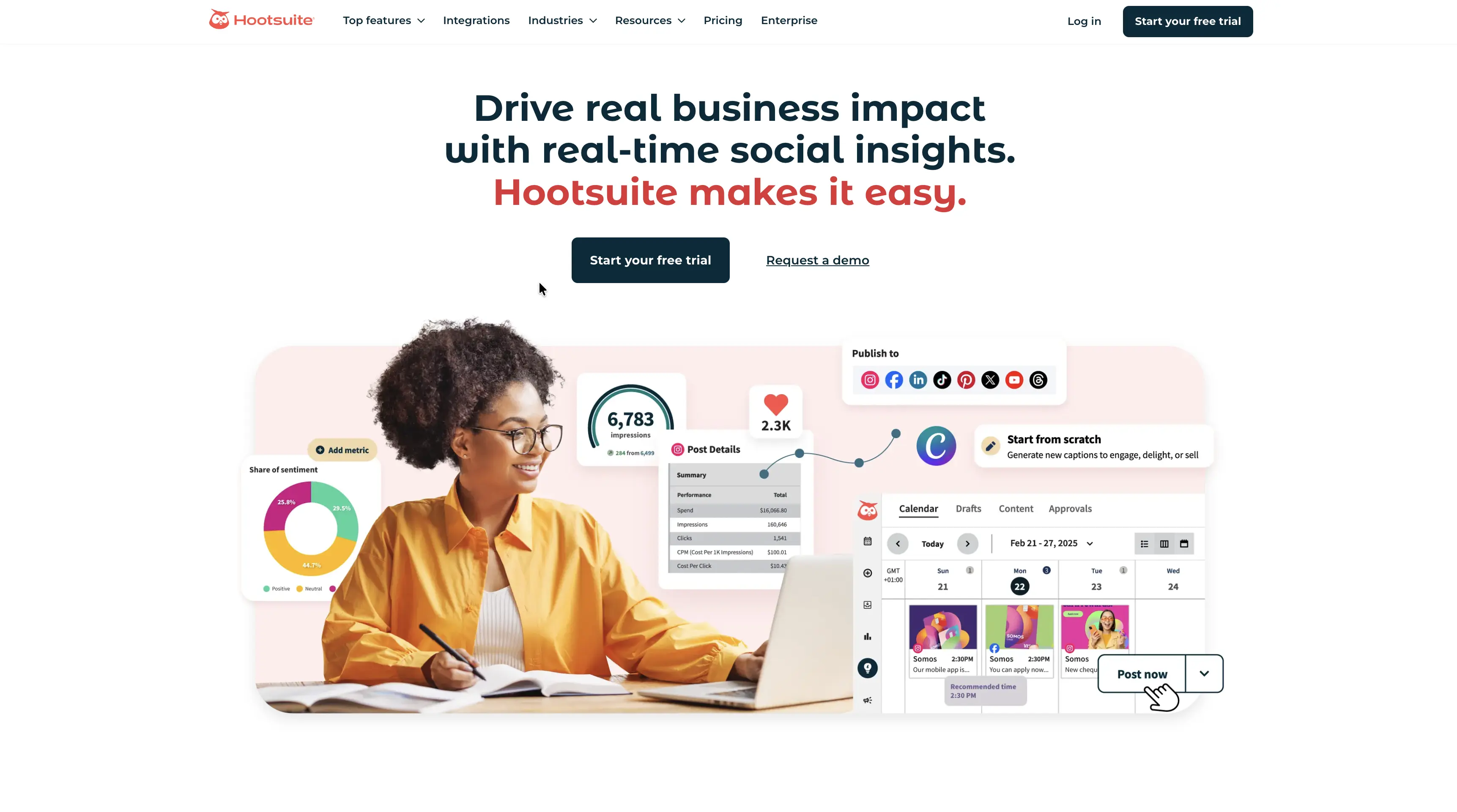 4\. Hootsuite: Multi-Platform Management with Talkwalker Integration